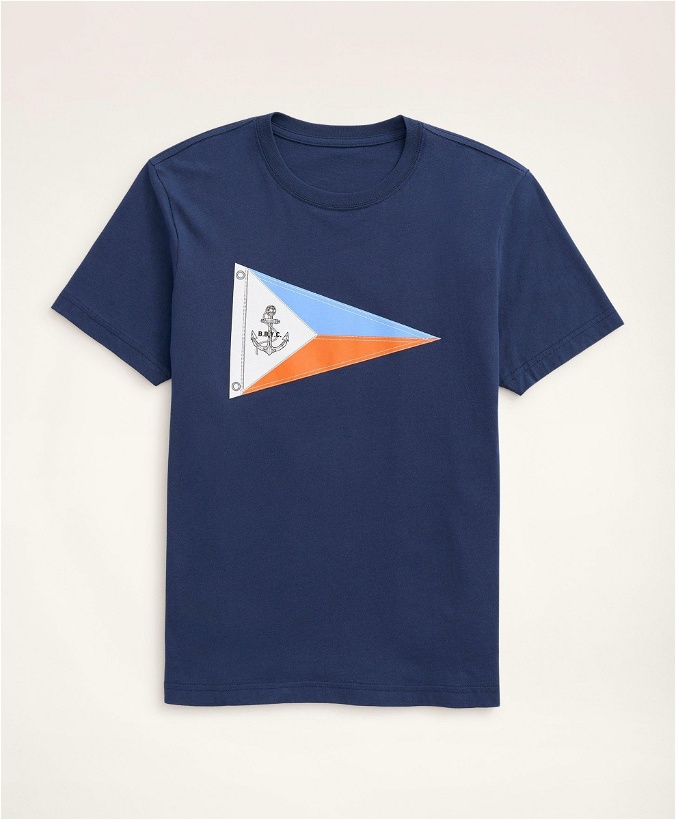 Photo: Brooks Brothers Men's Nautical Flag Graphic T-Shirt | Navy