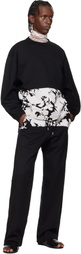Dries Van Noten Black Printed Sweatshirt