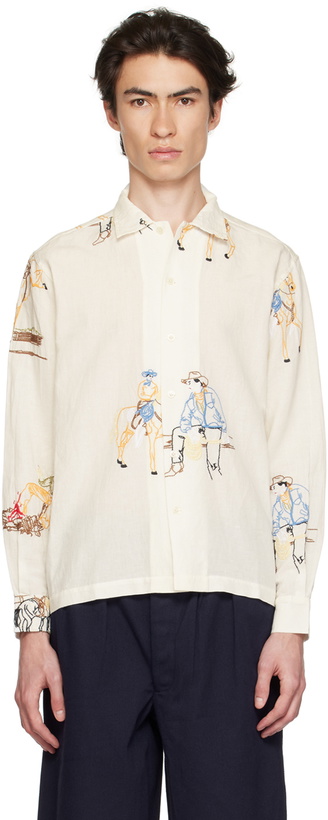 Photo: Bode White Buckaroo Shirt