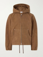 SAGE NATION - Duck Cotton-Canvas Hooded Blouson Jacket - Brown