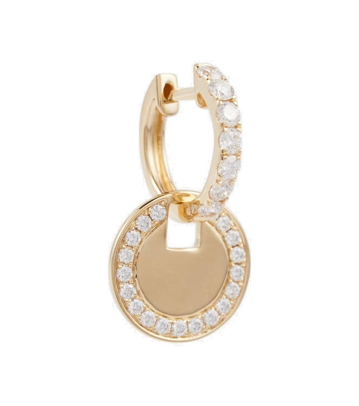 Photo: Robinson Pelham Orb Midi and WishDish 14kt gold single hoop earring with diamonds