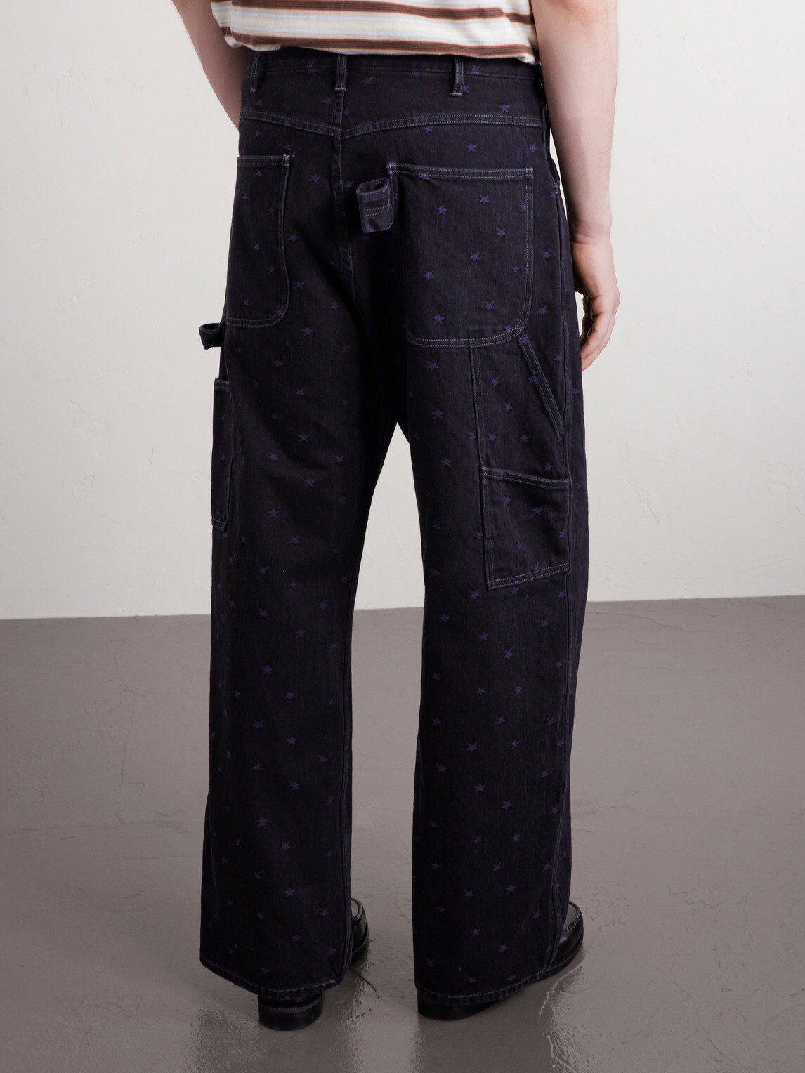 Needles - Painter Straight-Leg Embroidered Jeans - Black