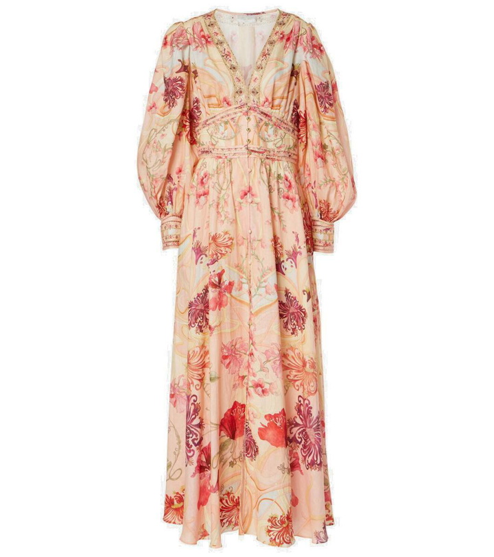 Photo: Camilla Blossoms And Brushstrokes linen maxi dress