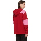 Acne Studios Red and Pink Rugby Hoodie