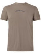 REIGNING CHAMP - Logo-Print Deltapeak 90 Mesh T-Shirt - Brown - S