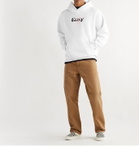 Sorry In Advance - Logo-Print Fleece-Back Cotton-Jersey Hoodie - White