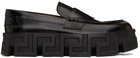 Versace Black Greca Labyrinth Loafers