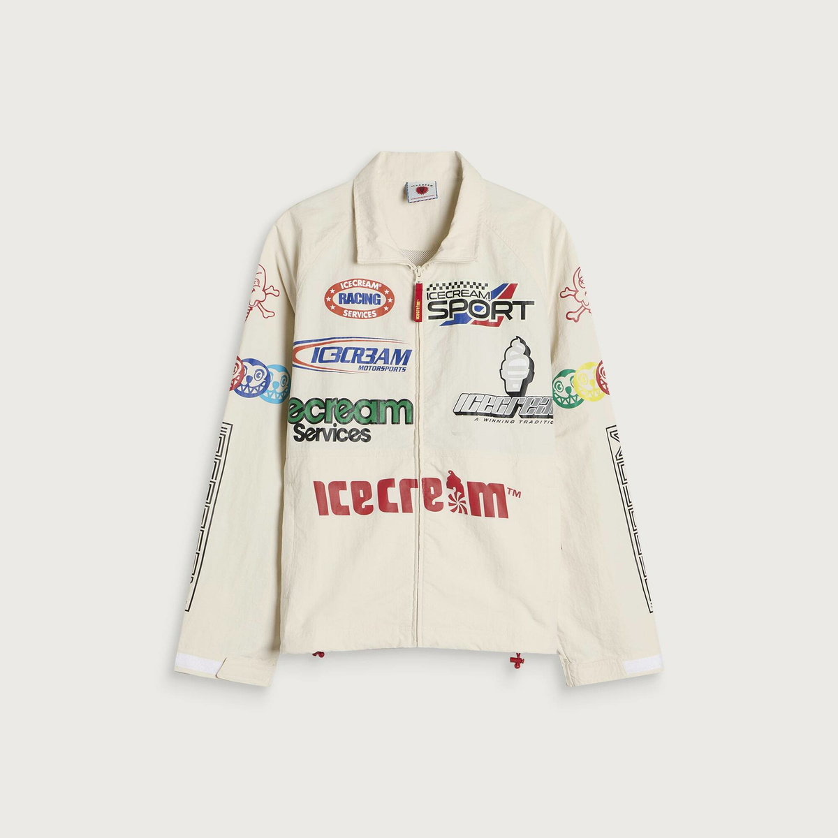 ICECREAM Men's Pit Crew Ripstop Jacket in Ecru
