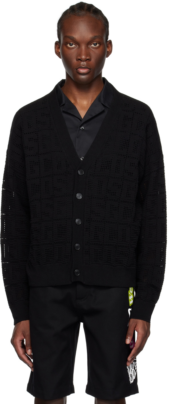 GCDS Black Monogram Cardigan