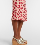 Stella McCartney Printed mesh midi skirt
