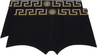 Versace Two-Pack Black Cotton-Jersey Boxer Briefs