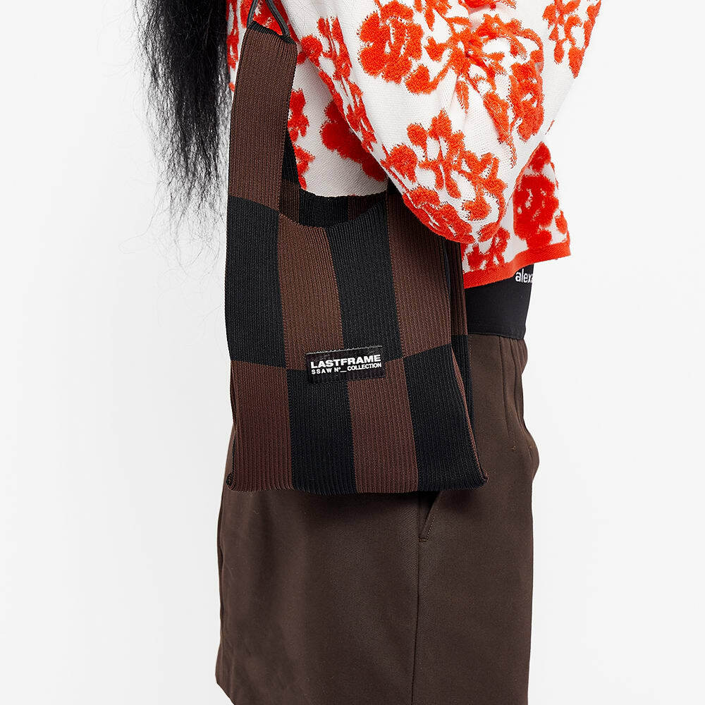 LASTFRAME Women's Macro Ichimatsu Market Bag Small in Black LASTFRAME Women's Macro Ichimatsu Market Bag Small in Black