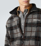 Miu Miu Checked teddy jacket