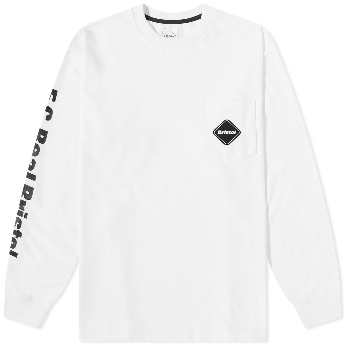 春色3カラー✧ L FCRB AUTHENTIC L/S TEAM POCKET TEE 白 | chezmoiny.com