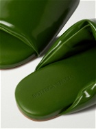 Bottega Veneta - Padded Glossed-Leather Slides - Green