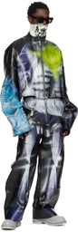 Gerrit Jacob SSENSE Exclusive Black & Green Leather Jacket