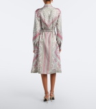 Versace Medusa printed silk twill shirt dress