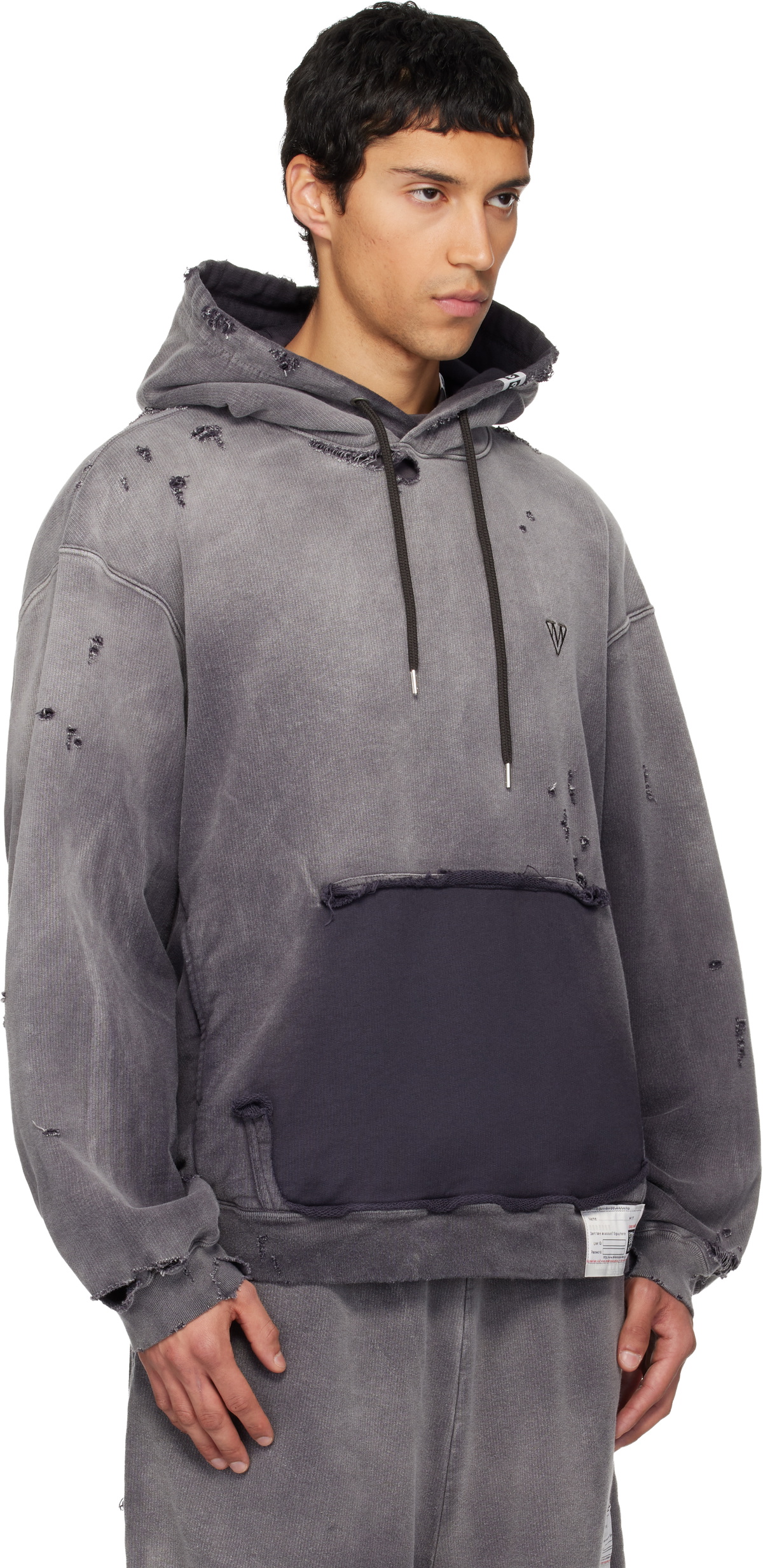 Maison MIHARA YASUHIRO Black Sun Faded Like Hoodie