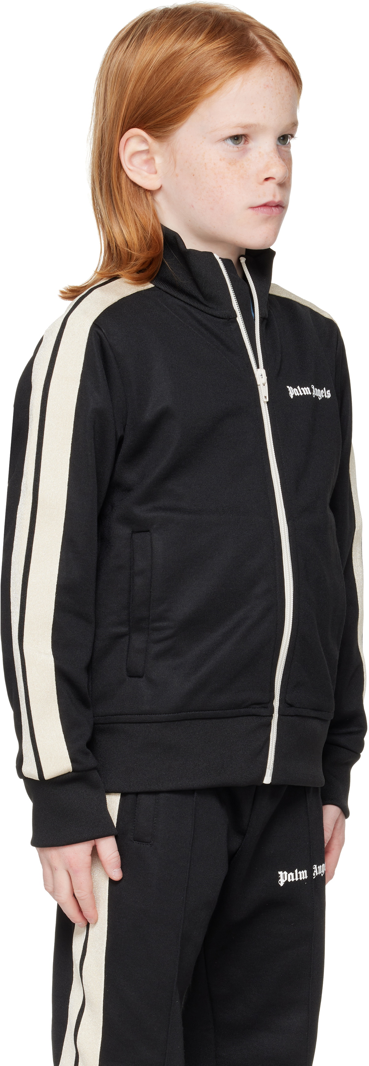Palm Angels Kids Black Classic Logo Track Jacket