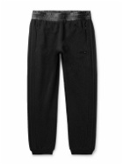 Moncler Genius - adidas Originals Tapered Shell-Trimmed Cotton-Jersey Sweatpants - Black