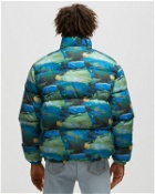 Erl Printed Quilted Puffer Woven Blue|Green - Mens - Down & Puffer Jackets
