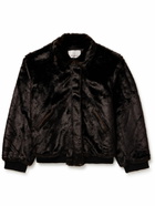 The Frankie Shop - Scott Faux Fur Bomber Jacket - Brown