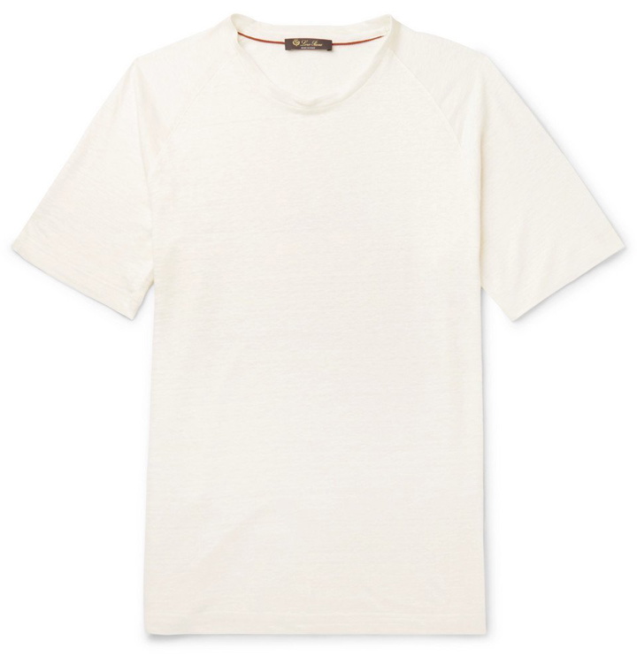 Photo: Loro Piana - Linen-Jersey T-Shirt - White