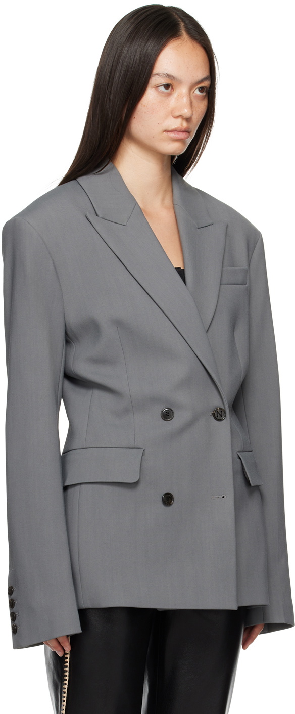 Nanushka Gray Laane Blazer