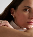 Stone and Strand Knife Edge 14kt gold ear cuff with diamonds