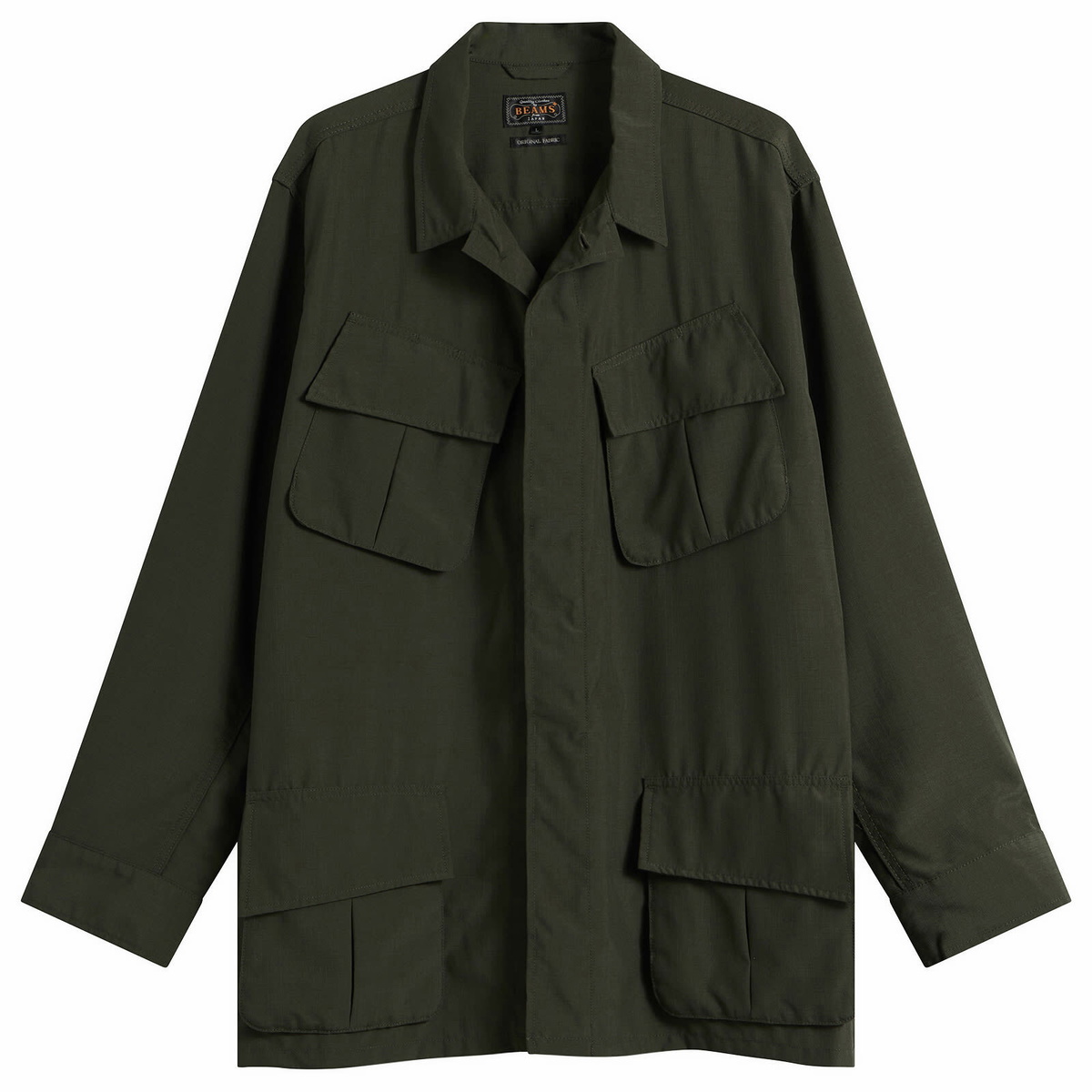Beams Plus Men's Ripstop Fatique Jacket in Olive