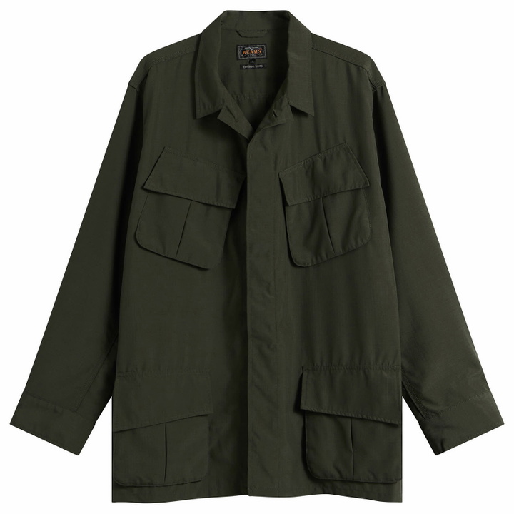 Photo: Beams Plus Men's Ripstop Fatique Jacket in Olive