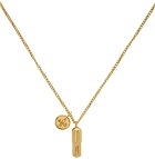 AMBUSH Gold Pill Charm Necklace