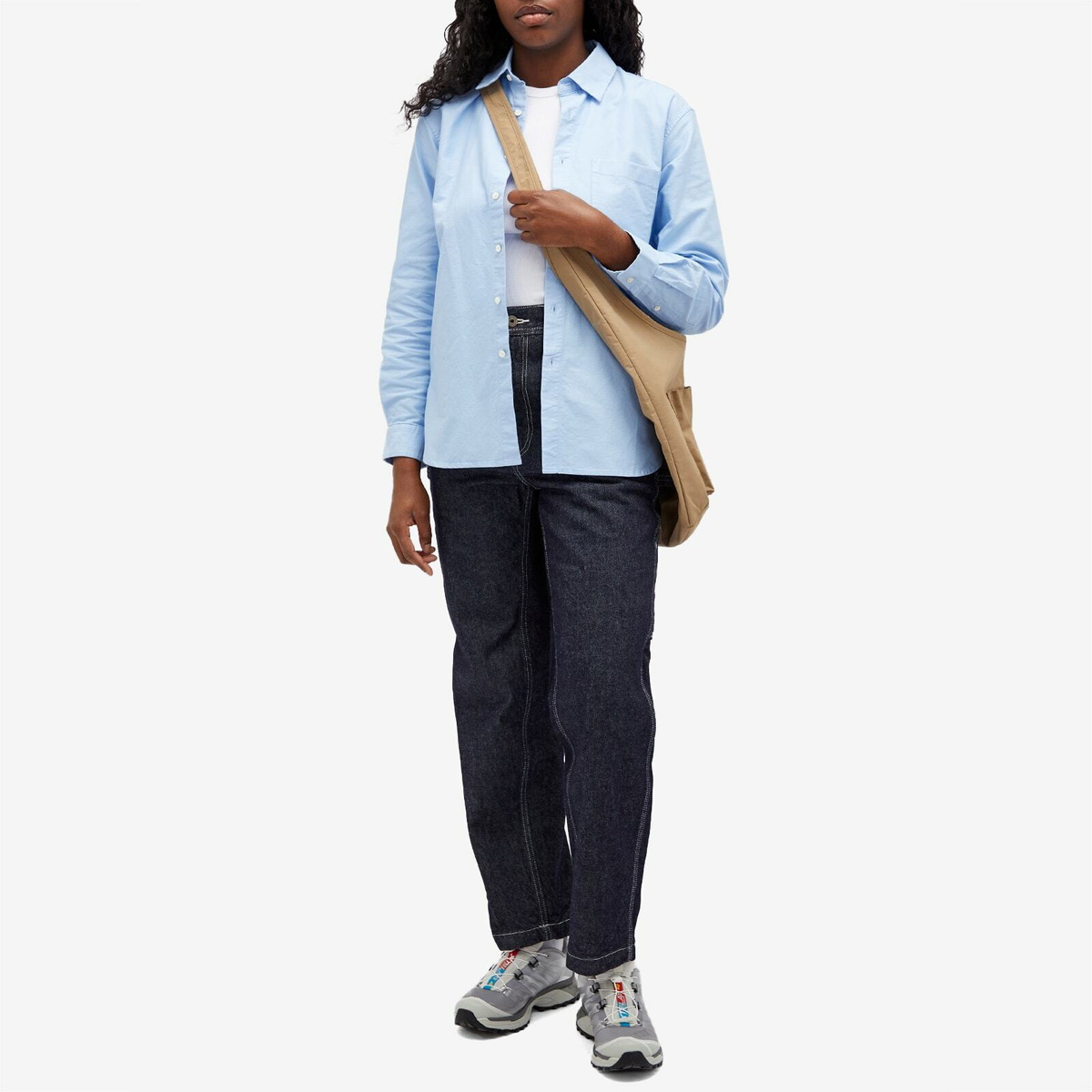 Snow Peak Women's Recycled Cotton Denim Wide Pants in Indigo