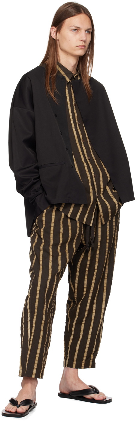 UMA WANG Brown Tab Shirt