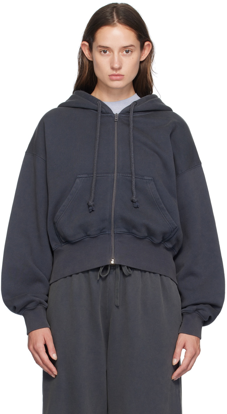 Acne Studios Navy Zip Hoodie Acne Studios