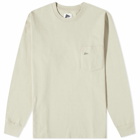 Pilgrim Surf + Supply Men's Team Pocket Long Sleeve T-Shirt in Light Grey