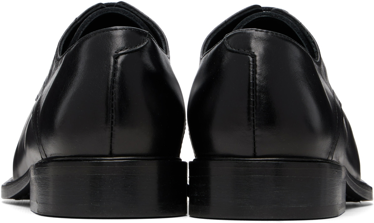 Stefan Cooke Black Slashed Square Toe Derbys