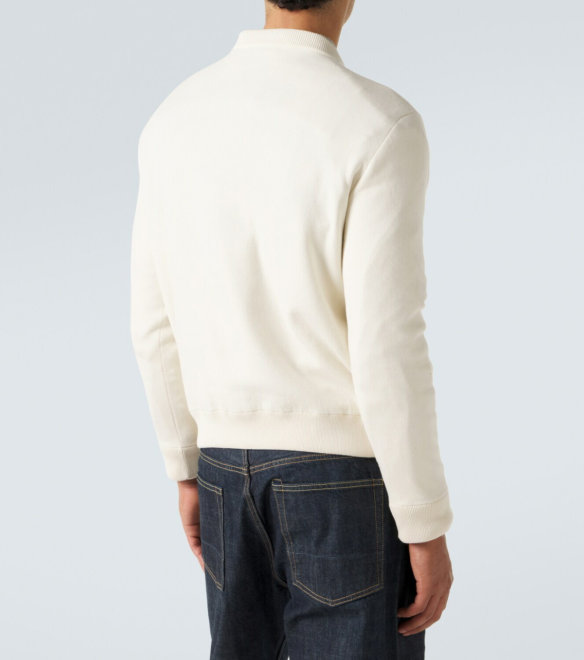 Moncler Embroidered cotton-blend sweater