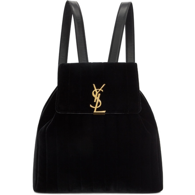 Saint laurent cheap velvet backpack