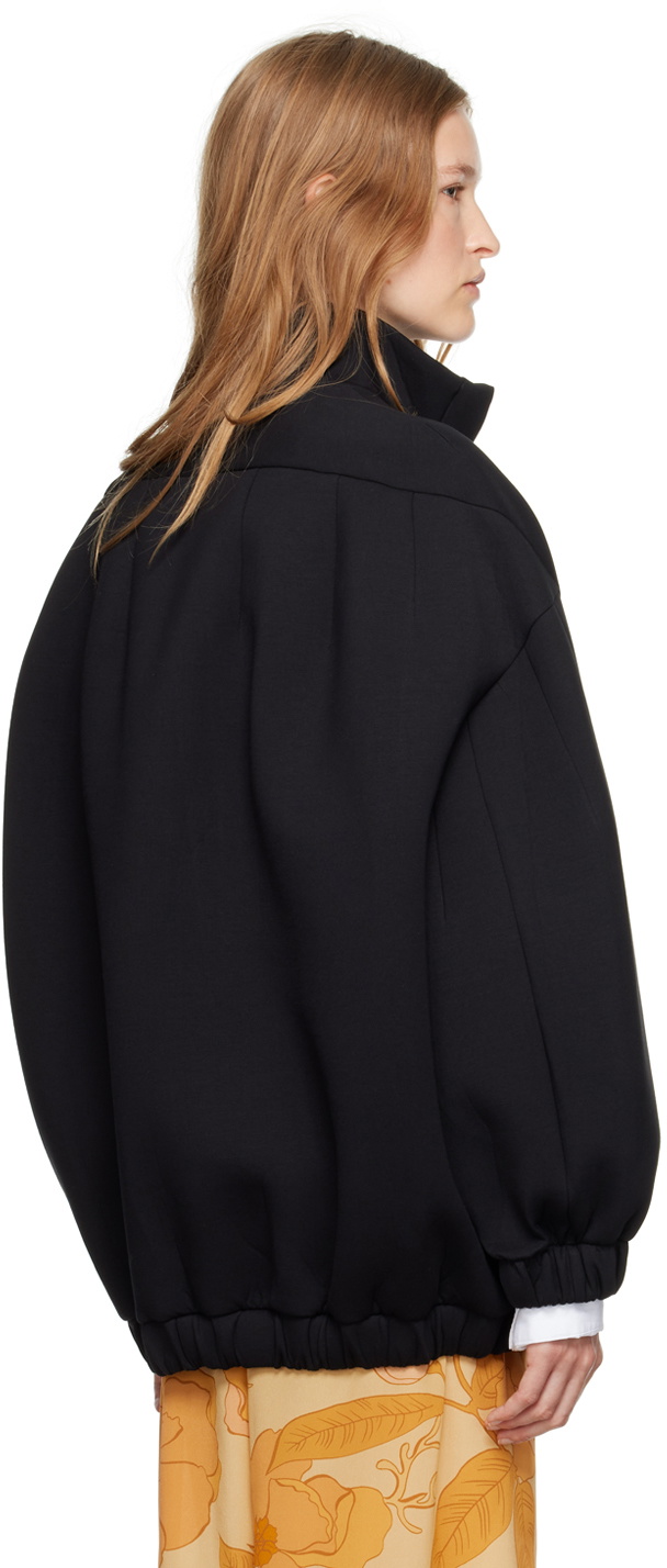 Dries Van Noten Black Stand Collar Sweatshirt Dries Van Noten