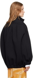 Dries Van Noten Black Stand Collar Sweatshirt