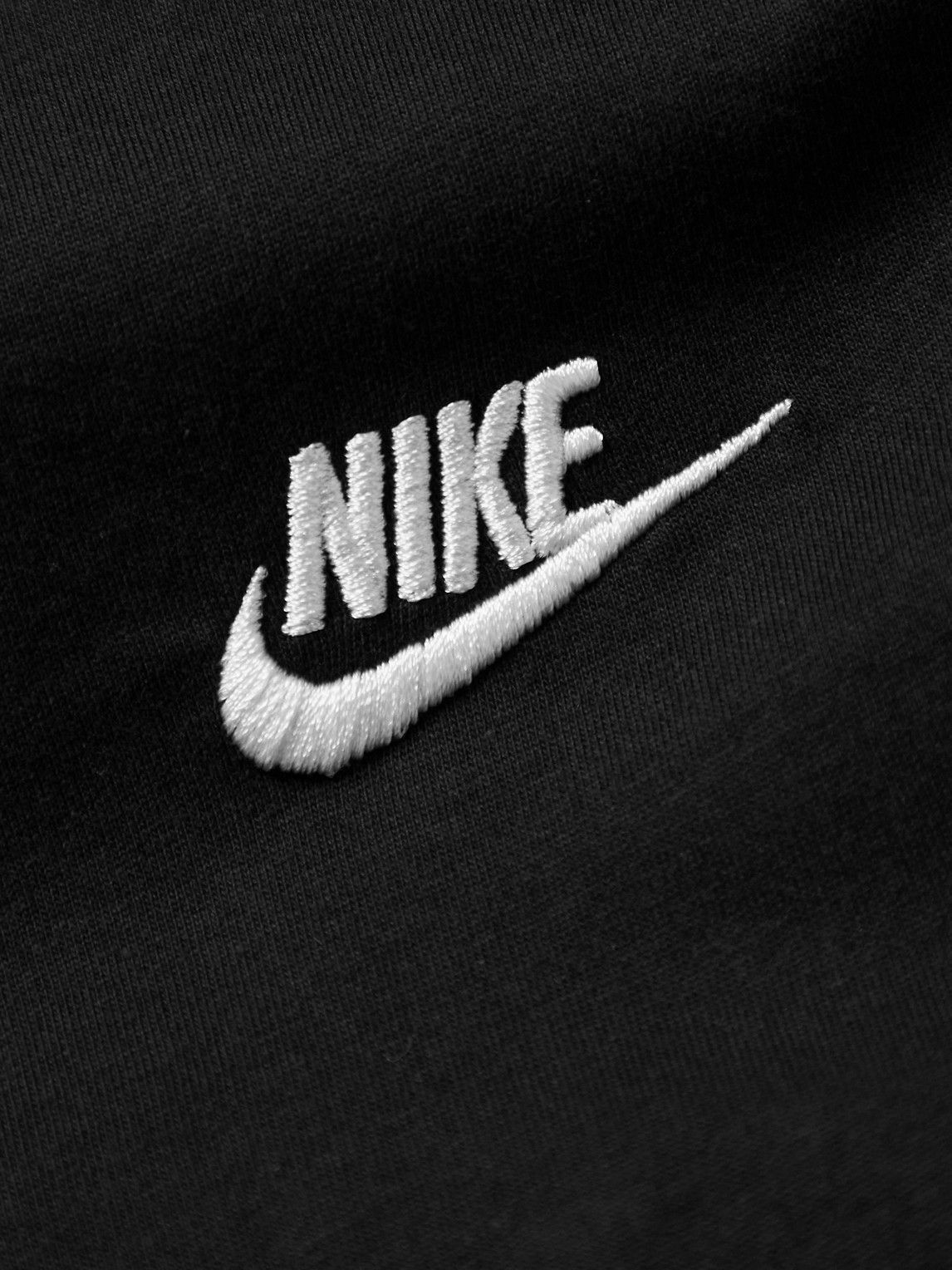 Nike - Sportswear Club Logo-Embroidered Cotton-Jersey T-Shirt - Black Nike