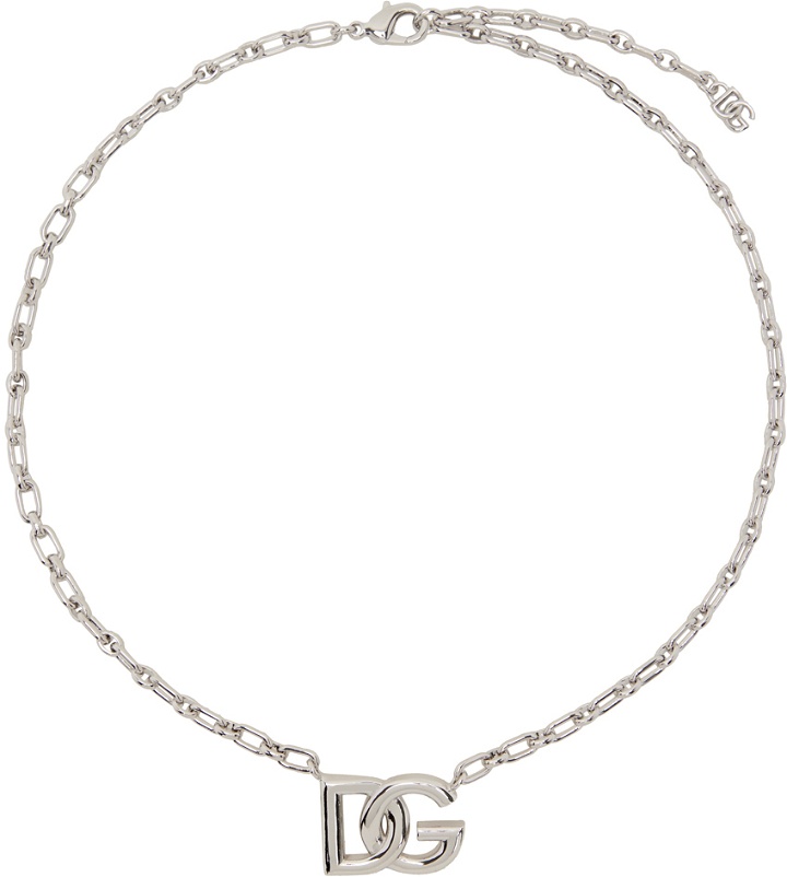 Photo: Dolce & Gabbana Silver 'DG' Necklace