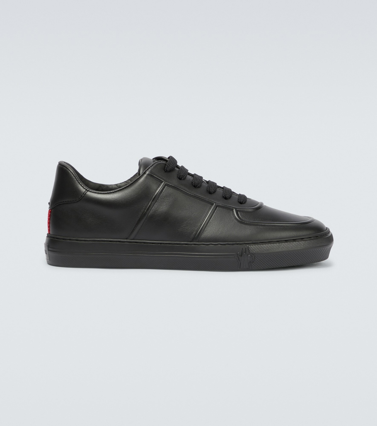 スニーカー MONCLER SNEAKERS BLACK Moncler Black Leather New Monaco Sneakers 9 39 Low Top Logo