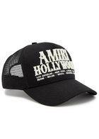 Amiri Hollywood Embroidered Canvas and Mesh cap - Black - One Size