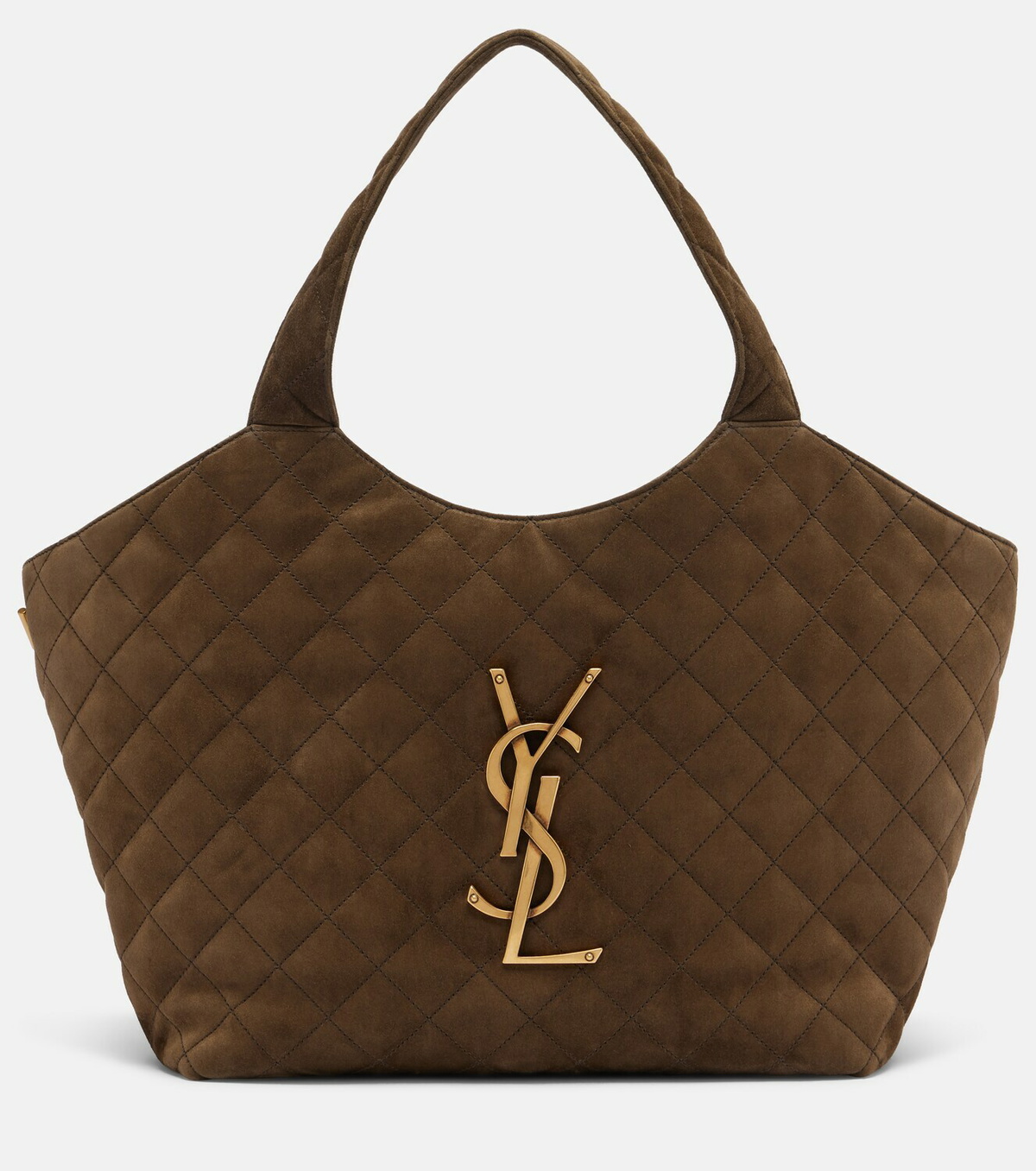 Saint Laurent Icare Medium quilted suede shopper