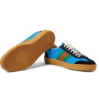 Gucci - JBG Webbing, Suede and Leather-Trimmed Nylon Sneakers - Men - Light blue