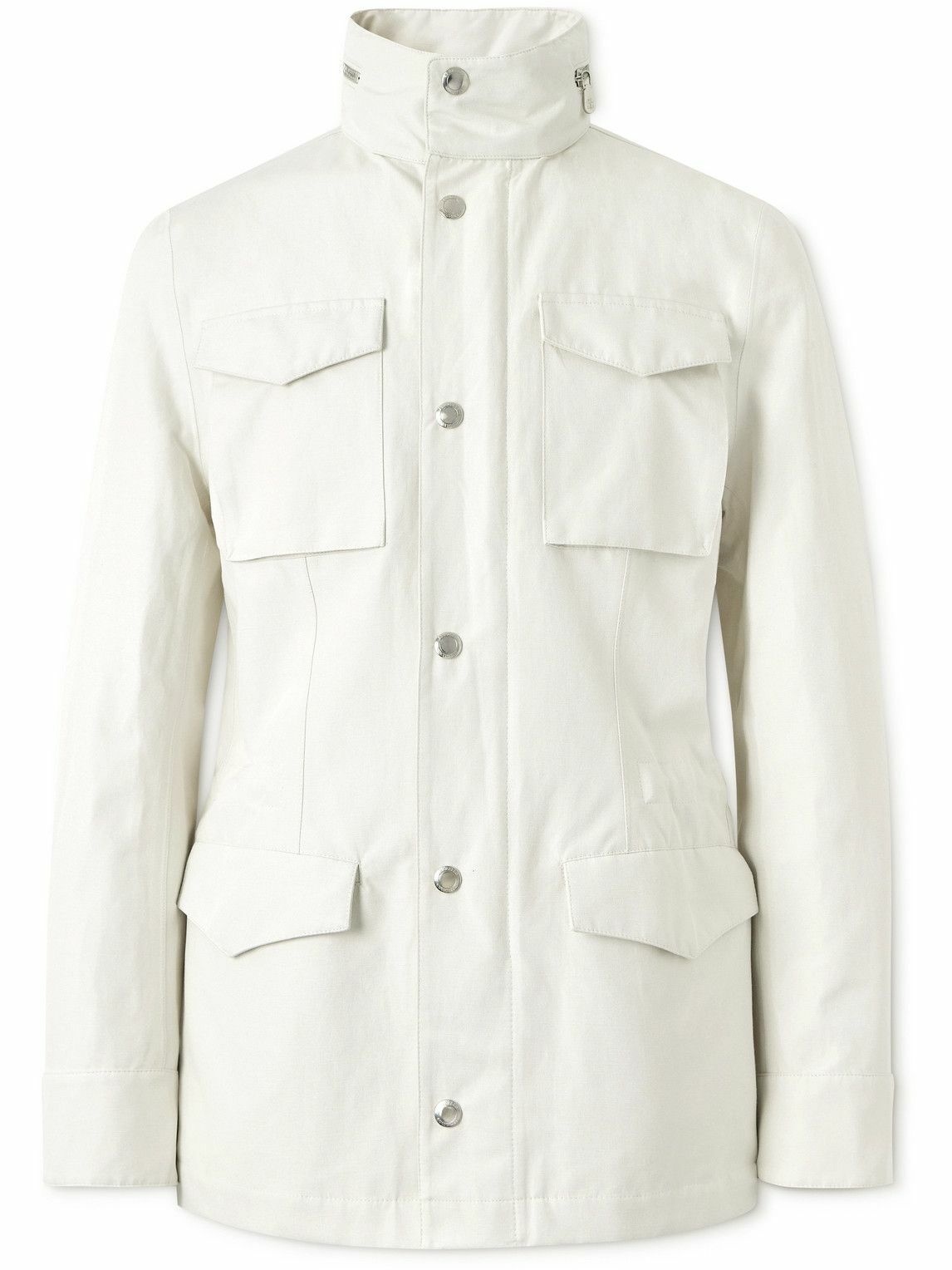 Photo: Brunello Cucinelli - Linen and Silk-Blend Field Jacket - White