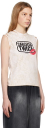 BARRAGÁN Beige 'Canceled Twice' Tank Top
