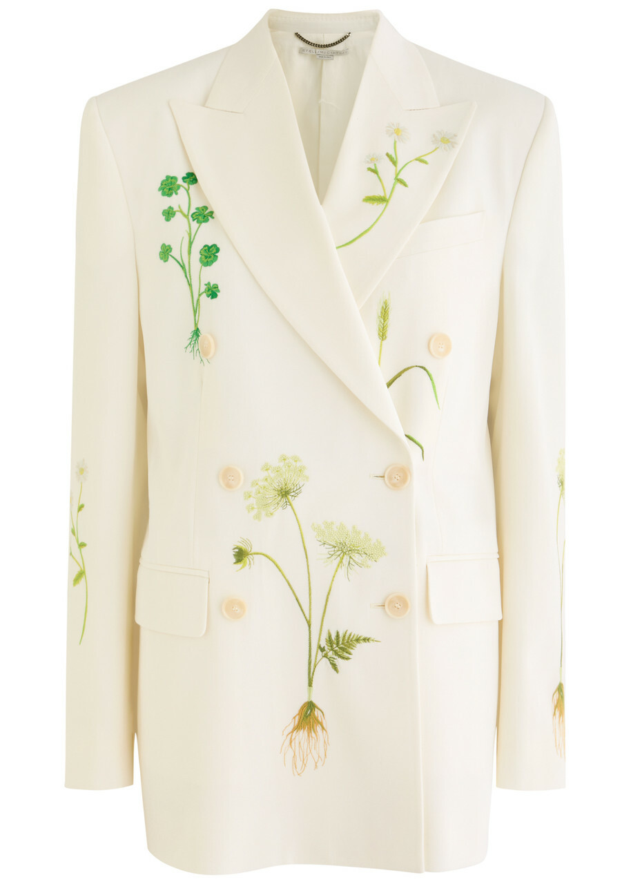 Stella McCartney Cream Viscose Blend Wide-leg Pant Stella